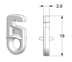 [|I|T|A]Corpo aperto con occhiolo longitudinale, altezza 19 mm, nucleo 2,8 mm, per rullo[|/|I|T|A][|E|N|G]Open body with longitudinal eyelet, height 19 mm, nucleus 2,8 mm, for roller[|/|E|N|G][|D|E|U]Offene Körper mit Längsöse, Höhe 19 mm, Kern 2,8 mm, für Rolle[|/|D|E|U][|F|R|A]Corps ouvert avec œillet longitudinal, hauteur 19 mm, noyau 2,8 mm, pour rouleau [|/|F|R|A][|E|S|P]Cuerpo abierto con ojal longitudinal, altura 19 mm, núcleo 2,8 mm, para rueda[|/|E|S|P][|P|O|L]Korpus otwarty z oczkiem podłużnym, wysokość 19 mm, rdzeń 2,8 mm, do rolki[|/|P|O|L][|P|O|R]Corpo aberto com ilhó longitudinal, altura 19 mm, núcleo 2,8 mm, para o rolo[|/|P|O|R][|R|U|S]Открытый корпус с продольной проушиной, высота 19 мм, стрежень 2,8 мм, для ролика[|/|R|U|S][|T|U|R]Open body with longitudinal eyelet, height 19 mm, nucleus 2,8 mm, for roller[|/|T|U|R][|A|R|A|B]Open body with longitudinal eyelet, height 19 mm, nucleus 2,8 mm, for roller[|/|A|R|A|B][|D|U|T]Open glijderframe met parallel oog, hoogte 19 mm, kern 2,8 mm, voor rollermontage[|/|D|U|T]