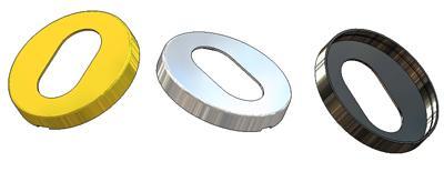 Rosace de serrure ronde d 50x7(0,8) mm, avec trou OZ (patent) 18x32 mm