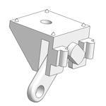 Ceiling bracket with lever, for -U- rail, type -D-