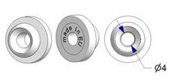 Button bracket for wall mount -U- rail
