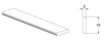 Flat bar 10x2 mm (lengths of 240 cm)