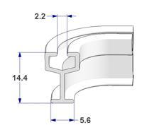 Bendable –Y- rail (lengths of 240 cm)
