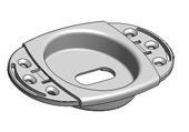 Body oval flush pull 54x89 mm, OB hole (oval) 9x21 mm, for sliding doors