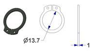 Anello elastico di sicurezza tipo A15x1 DIN 471