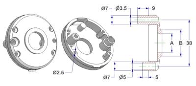 [|I|T|A]=Rosetta d 47,5x11 mm bombata, foro testa vite e foro autofilettante sporgenti, foro -A- d 15 mm, collo -B- d 24 mm, per molla=[|/|I|T|A][|E|N|G]=Bulged rosette d 47,5x11 mm, screw head hole and self-tapping screw hole with nuts, hole -A- d 15 mm, neck -B- d 24 mm, for spring=[|/|E|N|G][|D|E|U]=Gewölbte Rosette d 47,5x11 mm, Schraubenkopfloch und selbstschneidende Schraubloch mit Nocken, Lochung -A- d 15 mm, Hals -B- d 24 mm, für Feder=[|/|D|E|U][|F|R|A]=Rosace d 47,5x11 mm, bombée, trou de tête vis et trou de vis auto-filetante avec ergots d'appui, trou -A- d 15 mm, col -B- d 24 mm, pour ressort=[|/|F|R|A][|E|S|P]=Roseta d 47,5x11 mm, convexa, agujeros salientes para testa tornillo y tornillo autoroscante, agujero -A- d 15 mm, cuello -B- d 24 mm, para muelle=[|/|E|S|P][|P|O|L]=Rozeta d 47,5x11 mm wypukła, otwór łba śruby i otwór samogwintujący wypukłe, otwór -A- d 15 mm, szyjka -B- d 24 mm, do sprężyny=[|/|P|O|L][|P|O|R]=Arruela d 47,5x11 mm bombada, furos de cabeça de parafuso e autorosqueados salientes, furo -A- d 15 mm, gola -B- d 24 mm, para mola=[|/|P|O|R][|R|U|S]=Выпуклая розетка d 47,5x11 мм, отверстие в головке винта + самонарезающее с опорными кулачками, отверстие -A- d 15 мм, воротник -B- d 24 мм, для пружины=[|/|R|U|S][|T|U|R]=Bulged rosette d 47,5x11 mm, screw head hole and self-tapping screw hole with nuts, hole -A- d 15 mm, neck -B- d 24 mm, for spring=[|/|T|U|R][|A|R|A|B]=Bulged rosette d 47,5x11 mm, screw head hole and self-tapping screw hole with nuts, hole -A- d 15 mm, neck -B- d 24 mm, for spring=[|/|A|R|A|B][|D|U|T]=Bulged rosette d 47,5x11 mm, screw head hole and self-tapping screw hole with nuts, hole -A- d 15 mm, neck -B- d 24 mm, for spring=[|/|D|U|T]