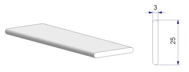 Flat bar 25x3 mm (lengths of 400 cm)