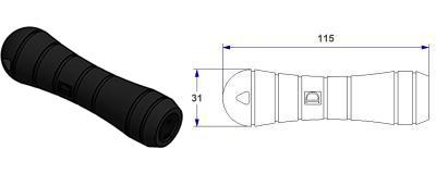 Alça para ferramenta - D -, com bucha de furo cônico de 4 a 8 mm