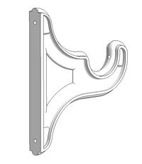 =Bracket for pole d 35 mm, protrusion 90 mm=
