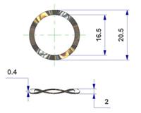 arandelas onduladas de compresión para el montaje de manivelas con placa o roseta Rondelle elastiche ondulate onduflex per il montaggio di manglie di porte e finestre